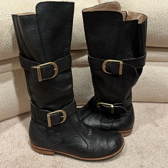 Jim Barnier black pebble leather tall boot sz 11m - Picture 2 of 8